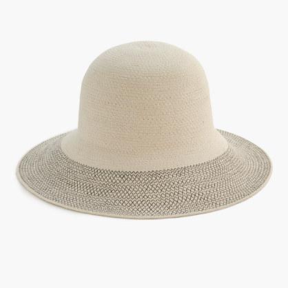 J.Crew Contrast-brimmed hat in cotton