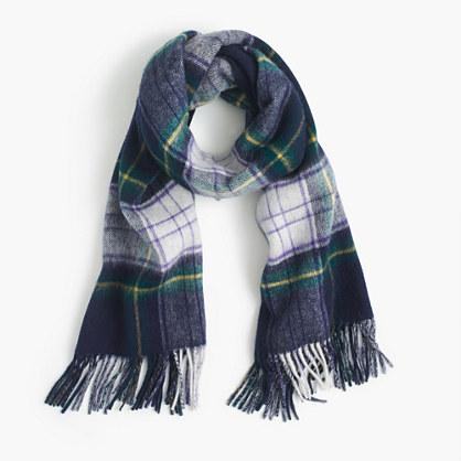 J.Crew Brushed wool scarf in tartan plaid