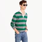 J.Crew Rugby shirt in grey-and-green stripe