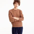 J.Crew Lambswool crewneck sweater in cable-knit