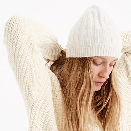 J.Crew Ribbed hat in everyday cashmere