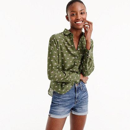 J.Crew Popover shirt in Terrier print