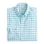 J.Crew Secret Wash shirt in light turquoise gingham
