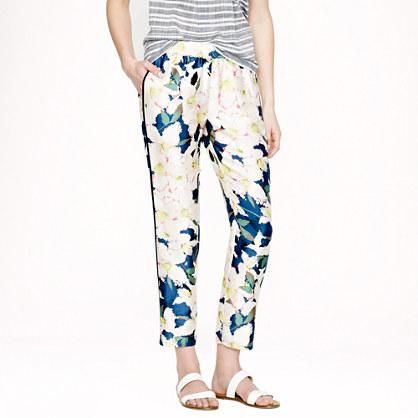 J.Crew Collection track pant in cove floral
