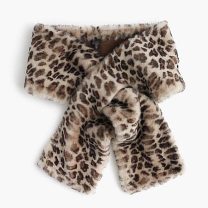 J.Crew Leopard shearling stole