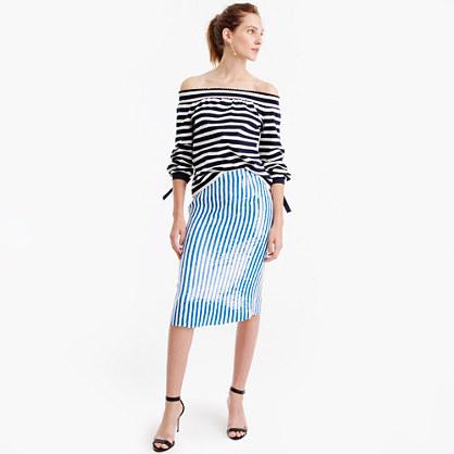 J.Crew Collection striped sequin skirt
