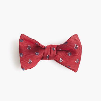 J.Crew Silk bow tie in red nautical print