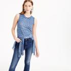 J.Crew Jackie shell in gingham