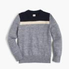 J.Crew Boys' colorblocked cotton crewneck sweater