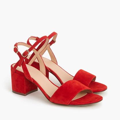 J.Crew Strappy block-heel sandals (60mm) in suede