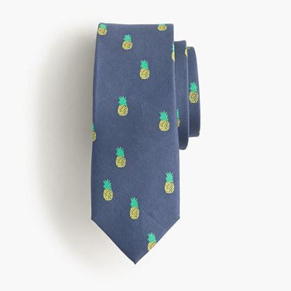 J.Crew Boys' silk critter tie in pineapple