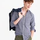 J.Crew Slim brushed twill shirt in navy plaid