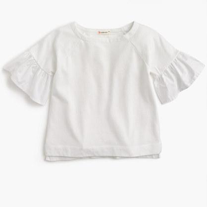 J.Crew Flutter-sleeve top