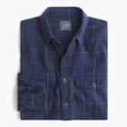 J.Crew Midweight flannel shirt in heritage blue plaid