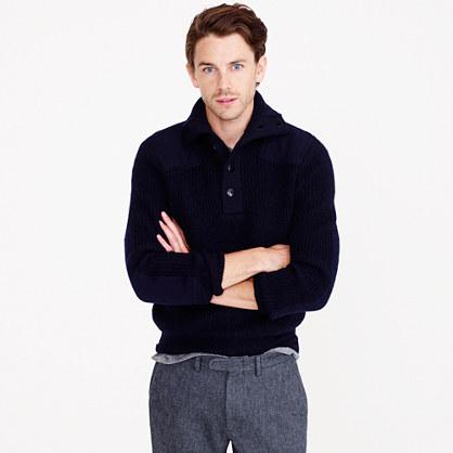 J.Crew Wallace & Barnes Italian wool military henley
