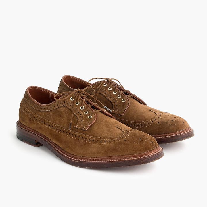 J.Crew Alden for J.Crew longwing bluchers in tan suede