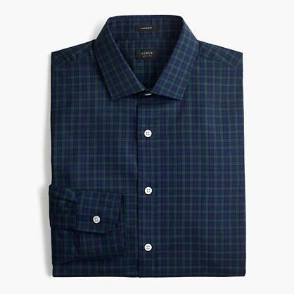 J.Crew Ludlow Slim-fit shirt in mini Black Watch tartan