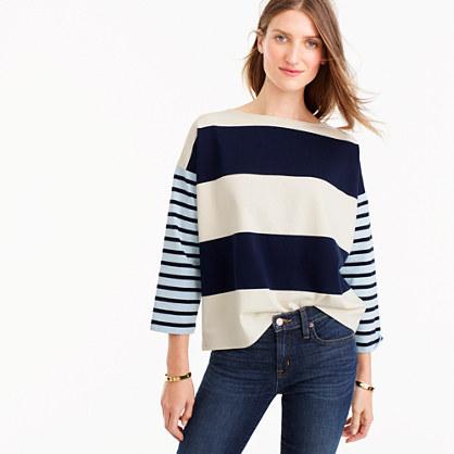 J.Crew Oversized combo stripe T-shirt