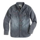 J.Crew Boys' chambray shirt with contrast button
