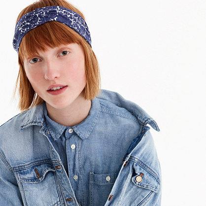 J.Crew Soft twist headband in batik