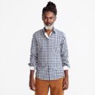 J.Crew Slim Secret Wash shirt in heather poplin brown check