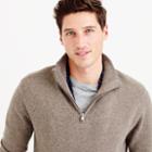 J.Crew Softspun half-zip shoulder-patch sweater
