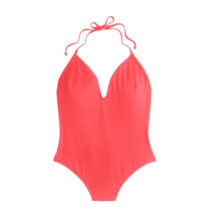 J.Crew Long torso bandeau one-piece swimsuit