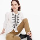 J.Crew Embellished button-up shirt in white poplin