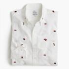 J.Crew Slim lightweight oxford shirt with embroidered sea life