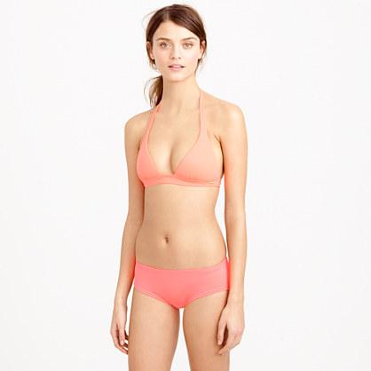 J.Crew Neon sculpted halter bkini top