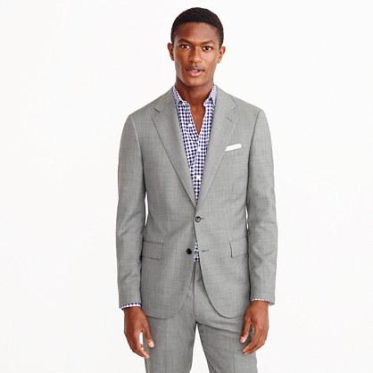 J.Crew Ludlow wide-lapel suit jacket in grey stretch Italian worsted wool