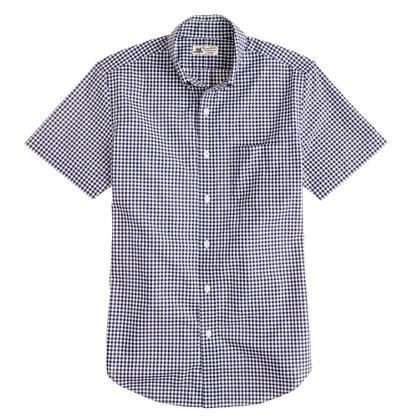 J.Crew Thomas Mason&reg; for J.Crew short-sleeve Ludlow shirt in navy gingham
