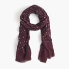 J.Crew Lightweight wool-silk star and clover scarf