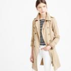J.Crew Petite washed cotton trench coat