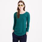 J.Crew Long-sleeve linen-cotton T-shirt in stripe