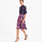J.Crew Collection A-line silk twill skirt in watercolor floral
