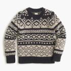 J.Crew Boys' abstract Fair Isle sweater in lambswool