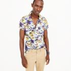 J.Crew Short-sleeve camp-collar shirt in wave print