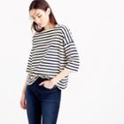 J.Crew Oversized drop-sleeve striped T-shirt