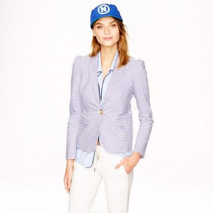 J.Crew Puff-sleeve blazer in seersucker