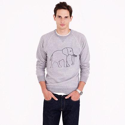 J.Crew J.Crew for David Sheldrick Wildlife Trust elephant sweatshirt