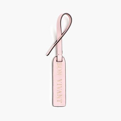 J.Crew Embossed bag tag in Italian leather