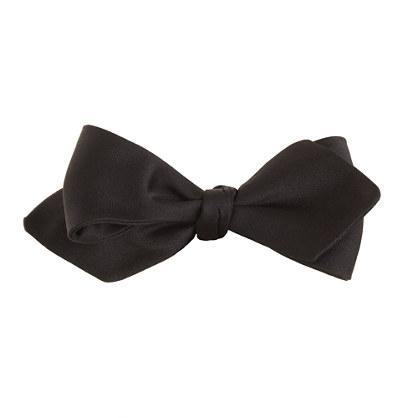 J.Crew English satin point bow tie in black