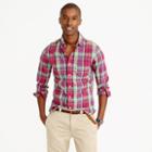 J.Crew Slim Indian madras shirt in pale burgundy