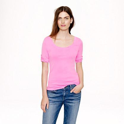 J.Crew Perfect-fit ballet button tee