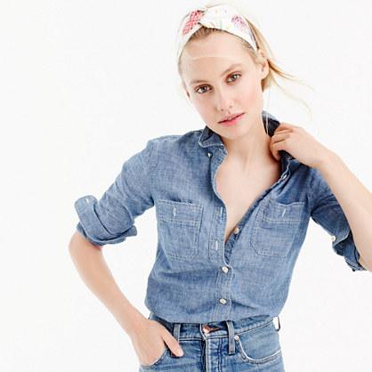 J.Crew Cotton headband in Ratti® painted pineapple