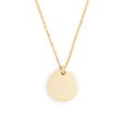 J.Crew 14k gold circle charm necklace with 16 chain