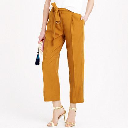 J.Crew Cropped wide-leg trouser with tux stripe