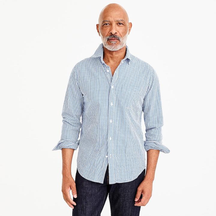 J.Crew Seersucker shirt in blue gingham