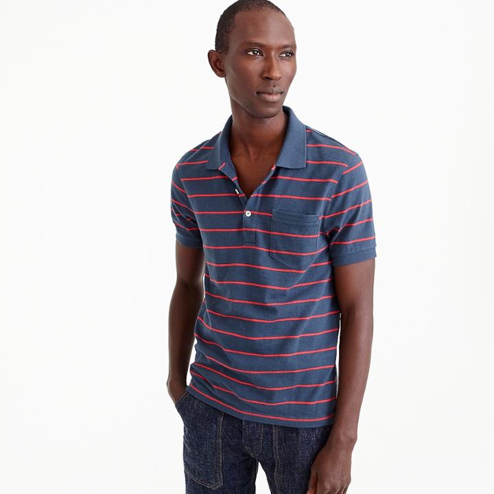 J.Crew Slub cotton jersey polo in navy